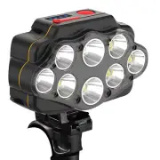 USB Rechargeable 8-LED Bicycle Headlight Bike Light Front Lamp Set Night Light