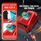 Charger Adapter Converter w/ USB & Type C Port for Ozito PXC 18V Li-Ion Battery