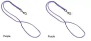 2-24"Grooming Table Arm Bath DELUXE NYLON BRAIDED RESTRAINT Noose LOOP PURPLE