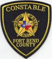 FORT BEND COUNTY TEXAS CONSTABLE sheriff police PATCH