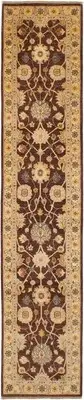 Vintage Hand-knotted Runner Rug 2'6" x 12'5" Traditional Wool Carpet