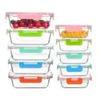 10 Pack Glass Food Storage Containers with Airtight Lids, Ideal for Meal Prep...