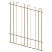 ProtectorAl 0350-1200W x 1500H Paperbark Loop Top Pool Fence Panel Raked Up to 15º