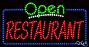 NEW “OPEN RESTAURANT" 32x17 SOLID/ANIMATED LED SIGN W/CUSTOM OPTIONS 25562