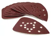 WEN 20401SP80 80-Grit Hook and Loop Palm Sander Sandpaper, 10-Pack for WEN 20401