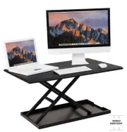 Free Standing Standup Desk Organizer Adjustable Height Accessories Supplies Sit