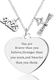 [yaozeio] Encouragement Gifts for Women Men Graduation Gifts Necklace for Girls Boys Congrats Grad Gifts for Him Her 2022