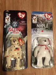 Maple and Glory The Bear McDonalds TY Beanie Baby with rare errors “OAKBROOK”