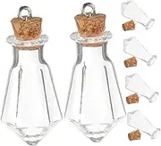 Zerodeko Tiny Glass Jars with Cork Seal Mini Wishing Bottles Craft Supplies Decorative Party Favor