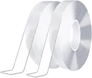 Double Sided Tape Heavy Duty,Nano Double Sided Tape, 2 Rolls Total 6 Meters Heavy Duty Waterproof Mounting Tape for Carpet Mats/Paste Items/Photos Frames/Craft Wall Mounting(2pk)