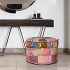Handmade Ottoman Pouf Vintage Patchwork Pouffe Bean Bag Storage Mudda Tradition