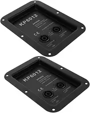 ibasenice 2 Pcs Box Speaker Accessories Terminals Subwoofer Terminal Cup Speaker Connection Plate Speaker Terminal Cup Power Speaker Terminal Plate Speaker Terminal Block Iron Black