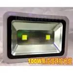 暖白光型號: 100W集成燈珠投光燈-白灰殼標準型戶外 LED防水 100W 投射燈 探照燈