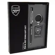 Arsenal FC Pen And Keyring Set Black/Silver One Size
