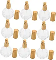 10pcs Refillable Glass Perfume Spray Bottles Travel Atomizer with Aluminum Cap Spray Head Compact Portable Fragrance Containers for Easy Application