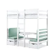 Timothy Timber Loft Bed with Table & Benches