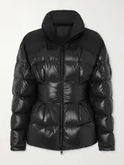 [Moncler] Moncler - Appliquéd Quilted Padded Glossed-shell Down Jacket - Black - 1 1 Black