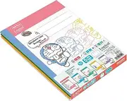 Nakabayashi HB5-H510-5P Fujiko Pro/I Mudraemon Swing Logical Notebook, Semi B5/Square 0.2 inch (5 mm) Ruled, 30 Sheets, Pop Color, Pack of 5