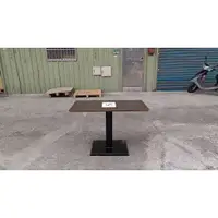 在飛比找蝦皮購物優惠-【安鑫】~3.6尺胡桃色鐵製長桌 餐桌 工作桌 書桌 咖啡桌