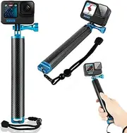 REYGEAK Carbon Fiber Waterproof Floating Hand Grip for GoPro Max Hero 13 12 11 10 9, Insta360 and Other Action Cameras, Underwater Selfie Stick Suitable for Surfing, Snorkeling, Underwater Shooting