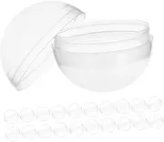 ABOOFAN Empty Round Capsules 50pcs Vending Machine Capsules Natural Round Shells for Party Favors