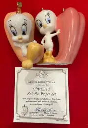 Lenox Collections Tweety Bird 1990's Vintage Salt & Pepper Shakers New w/ Cert