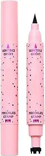 Waterproof Freckles,Facial Dot Pen - Beauty Water-resistant 2 In 1 Fake Freckles Stamps Eye Liner for Skin Makeup Enhancement Natural Look