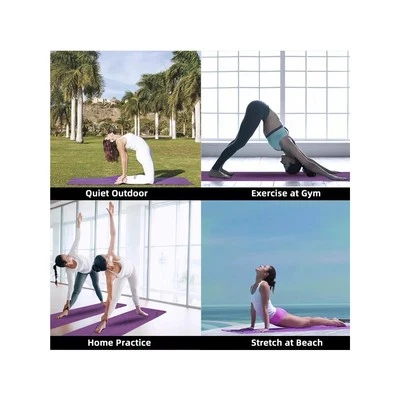 Thick TPE Yoga Mat Eco Friendly Workout Exercise Mat Carrying Strap Home Gym