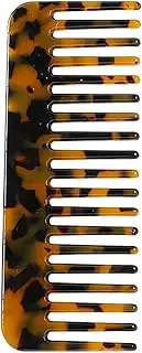 Tortoise Shell Comb - Tortoise Shell Hairbrush, Antistatic Marbled Wide Tooth Detangling Comb, Wide Tooth Comb Handmade Saw-Cut Polished Hair Detangler Comb for Women for Thick Hair