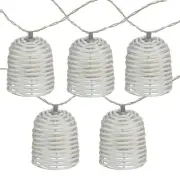 Avon 10 White Lantern LED Mini Christmas Lights - 5.9 ft White Wire