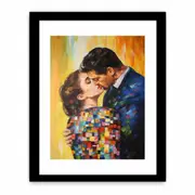 Modern The kiss Art Framed print