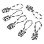 15pcs Zipper Pulls Replacement Extension Cord Handle Fix Pull Tab White Grey