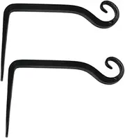 JOINPAYA 2pcs Forged Iron Wall Mounted Plant Hooks Elegant Upturned Hangers for Lanterns Flower Pots and Holiday Decor for Indoor and Outdoor Use Sturdy Design