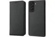 Samsung Galaxy S21 Book Style Colour Side Flip Case - Black