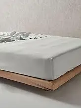 Linen House Nimes Pale Grey QB Fitted Sheet