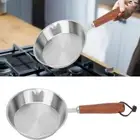 Stainless Steel Small Frying Pan Omelette Pan Open Skillet &Helper Handle AU
