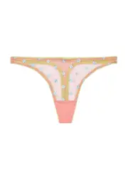 Dora Larsen Jaime Floral-embroidered Tulle Thong - Light Pink 16 (UK16 / XL)