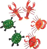 UPKOCH 6pcs Cartoon Sea Animal Pull String for Interactive Rope with Turtle Crab and Lobster Engaging Learning Play for Boys
