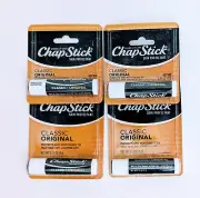 ChapStick Classic Skin Protectant Moisturizing Lip Balm Original .15oz 4 Pack