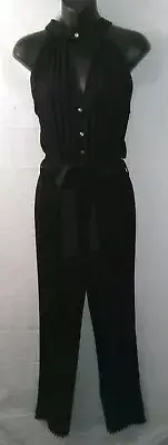 Kirundo Black ACCORDION Jumpsuit Sz Medium NWT