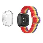 Nylon Band + Case Woven Watch Strap Band For Fitbit Versa 3 / Fitbit Sense