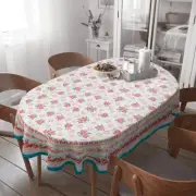 Oval Tablecloth -54x72 Inch, Pioneer Floral Design Rustic Tablecloth Classic ...