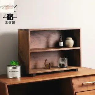 黑胡桃木展示櫃 實木桌面餐邊收納櫃 木質家用茶具收藏品櫃