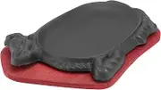 1pc Non Stick Cast Beef Steak Plate Portable Barbecue Fry Pan for Gas Induction Cookers for Teppanyaki Roasting Easy to Clean Baking Dish