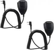 Universal Handheld Speaker Mic Microphone for BAOFENG UV-5R BF-F8+ 888S Walkie Talkie Radio (Pack of 2)