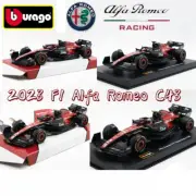 Bburago 1:43 2023 F1 Alfa Romeo Stake C43 No.24/No.77 Diecast Model Car Toys