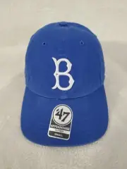 MLB BROOKLYN DODGERS '47 FRANCHISE CLASSIC MENS HAT BLUE WHITE FITTED SMALL NEW
