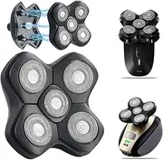 Universal Magnetic 5 Blades Replacement Heads for MANSCAPED Dome Shaver Bird and Freedom Head Shaver and Many Brand