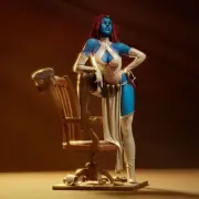 Mystique Statue 3D Print Unpainted/Unassembled