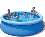 Tialoer Inflatable Top Ring Swimming Pools for Adults Outdoor Easy to Set Kids, Kiddie Pool (± 12 ft X 36 in) Blue